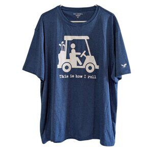 Golf America Men's This Is How I Roll T-Shirt Polyester Blue XL